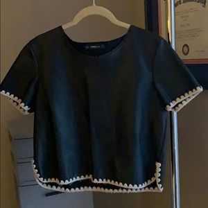 Zara Leather Top